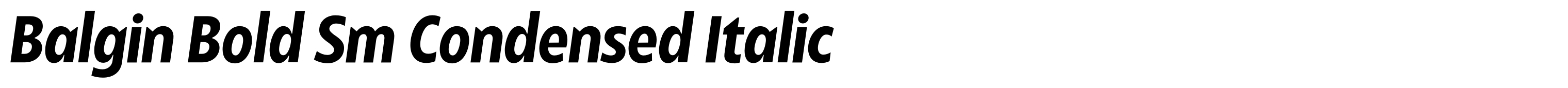 Balgin Bold Sm Condensed Italic